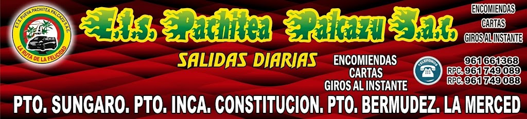 Foto/banner de E.T.S. Pachitea Palcazú S.A.C. ("La Ruta de la Felicidad")